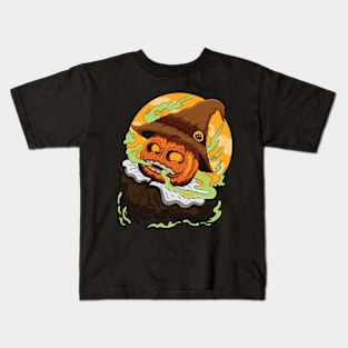 pumpkin straw hat Kids T-Shirt